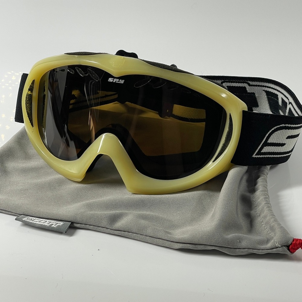 Spy Optic Snow Goggles Yellow Frame Amber Lens Ski Snowboard Winter Sports